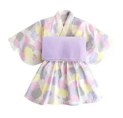 ＜在庫処分＞日系 女の子 ワンピース 90cm 06粉彩雲柄 キッズドレス 春夏 可愛い 子供服 幼児　bu１