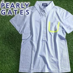 PEARLY GATES パーリーゲイツ ゴルフ シルケットバイオ加工 パッチポケット ヘリンボーン織り ストレッチ 半袖 ポロシャツ ゴルフウェア レディース 055-2260612 定価1.9万 サックスブルー イエロー ▲022▼50804w08