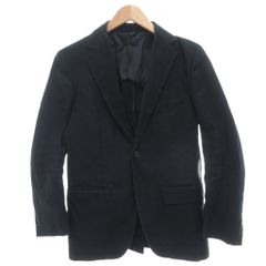 ユナイテッドアローズ UNITED ARROWS 美品 テーラードジャケット L 黒 ブラック 無地 ノッチドラペル 長袖 /IL ■GY66