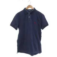 ポロ バイ ラルフローレン Polo by Ralph Lauren ポロシャツ M 紺 ネイビー 半袖 ロゴ刺繍 /NL ■ECG001