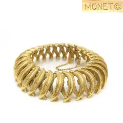 Monet ゴールドトーン ブレスレット GP アーチ ヴィンテージ モネ ◆送料込◆質屋-11806