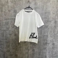 【Y-430】BLACK LABEL CRESTBRIDGE M ホワイト Tシャツ ビッグロゴ メンズ 半袖 クレストブリッジ ロゴT カットソー 白T 古着