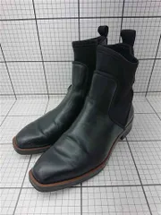 ◇ Θ ザラ ZARA 3110/710/040 スクエアトゥ サイドゴアブーツ ブラック系 レディース E  【1602190005293】