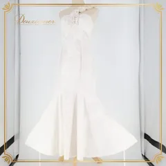 フラダンス 衣装 ワンピース ドレス Royal Creations ホワイト系 ハワイ製 チューブトップ ワンカラー ハイビスカス柄 ラウアエ柄 フリル かわいい 華やか 明るい 白 ハワイアン アロハ ハワイアンプリント フラ ダンス レッスン 練習