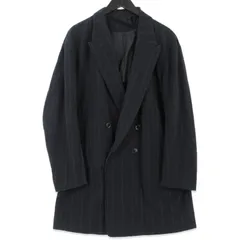 Y’s ワイズ テーラードジャケット YD-J01-010 21SS C/STRIPE BIG TAILORED JACKET ダブルブレスト レディース ブラック 黒 1  99000522のサムネイル