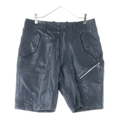 SCHOTT (ショット) ワンスター ラムレザーショーツ ハーフパンツ ブラックのサムネイル