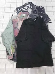 ◇ Θ ザラ ZARA レギュラーフィット 花柄半袖シャツ ブラック系 メンズ Mサイズ 3点セット E  【1602240008236】