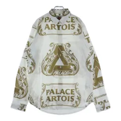 Palace Skateboards (パレススケートボーズ) 21SS × Stella Artois Oxford Shirt ステラ・アルトワ 総柄 オックスフォード 長袖シャツ ホワイトのサムネイル