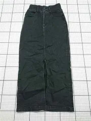 ◇ Θ アズールバイマウジー AZUL BY MOUSSY デニムロングスカート ブラック系 S レディース E  【1602240010611】