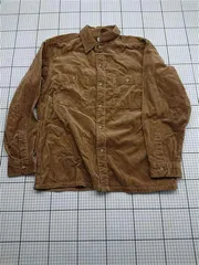 ◇ Θ ユニクロ UNIQLO コーデュロイシャツジャケット Mサイズ ベージュ系 メンズ E  【1602240010017】