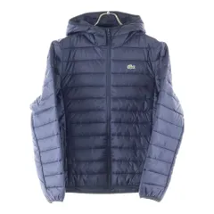 LACOSTE (ラコステ) ジップアップ 撥水 キルテッド フード パフジャケット ネイビーのサムネイル