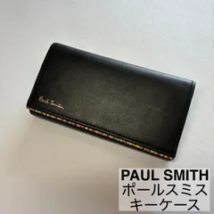 PAUL SMITH/ポールスミス/キーケース/ストライプポイントキーケース/4連キーケース/レザー/ブラック　　　【SH190】