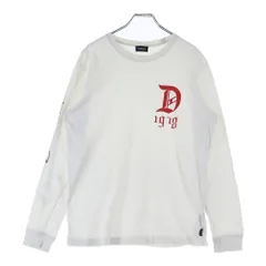 DIESEL (ディーゼル) フロント ロゴ プリント 長袖Tシャツ カットソー ホワイト