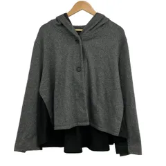 芽風(メフウ/センソユニコ) コート サイズ40 M レディース美品  - ダークグレー×黒 長袖/ショート丈/春/秋