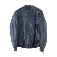 HARLEY DAVIDSON (ハーレーダビッドソン) Padded Cafe Motorcycle Jacket キルティング シングル ライダース レザージャケット ブラック