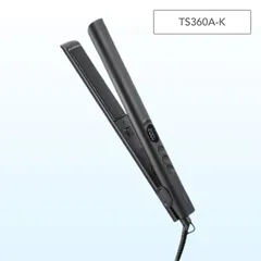 テスコム マイナスイオンヘアーアイロン ブラック TS360A-K ( ストレートアイロン コテ 25mm ヘアアイロンケース 付き マイナスイオン 前髪 巻き髪 ヘアケア 軽量 海外対応 プレゼント 正規品 )