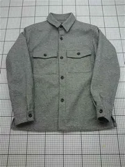 ◇ Θ コムサメン COMME ÇA MEN 07-23BA03 グレー系ウールシャツジャケット メンズ L E  【1602240013414】