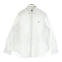 RALPH LAUREN (ラルフローレン) 胸刺繍ロゴ クラシックフィット 長袖シャツ ホワイト