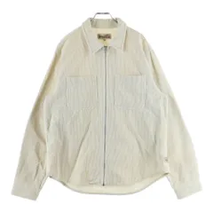 STUSSY (ステューシー) 22AW WIDE WALE CORD ZIP SHIRT コーデュロイ ジップアップ 長袖シャツ ホワイト