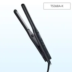 テスコム マイナスイオンスリムヘアーアイロン TS368A-K ( ヘアーアイロン ストレートアイロン コテ ヘアアイロンケース 付き マイナスイオン ショートヘア 前髪 巻き髪 軽量 TESCOM 正規品 )