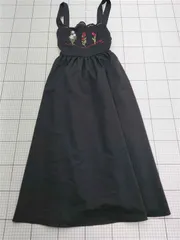 ◇ ⊂ アクシーズファム axes femme 花刺繍ジャンパースカート ブラック系 M レディース E  【1602240016477】