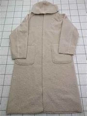 ◇ ⊇ ダブルクローゼット w closet ボアフードロングコート ベージュ系 レディース Fサイズ E  【1602240014039】