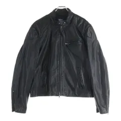 POLO RALPH LAUREN (ポロラルフローレン) 25AW レザー カフェ レーサー ジャケット バイカージャケット ブラックのサムネイル