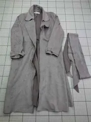 ◇ Θ トッコクローゼット tocco closet スエード調ロングコート グレー系 M レディース E  【1602240016583】のサムネイル