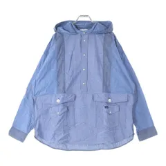 CHANGES (チェンジズ) Remake Anorak Shirt Parka リメイクアノラックシャツパーカー ハーフボタンフーデット長袖シャツ ブルーのサムネイル