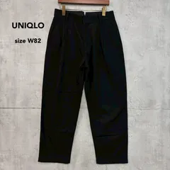 UNIQLO +J ユニクロ プラスジェイ ジルサンダー ウールブレンド タックパンツ スラックス テーパード トラウザーズ ボトムス ズボン カジュアル ビジネス フォーマル 冠婚葬祭 通勤 ブラック 黒  サイズウエスト82 ★ ■■