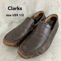 Clarks クラークス マークマンプレイン ブラウン ローファー モカシン ドライビングシューズ スリッポン ビジネス カジュアル 紳士靴 シューズ 靴 軽量 クッション インソール US 9 1/2サイズ ★ ■■