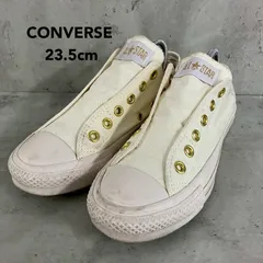 CONVERSE コンバース オールスター スリップ Ⅲ OX アイボリー スニーカー 紐なし スリッポン ローカット 1SE035 ゴールドハトメ カジュアル 定番 シューズ 靴 ラバーソール   23.5cm ★ ■■