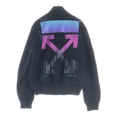 OFF-WHITE オフホワイト 18AW Diag Gradient Varsity Jacket グラデーションロゴ ウールヴァーシティジャケット ブラック OFF-WHITE (オフホワイト) 18AW Diag Gradient Varsity Jacket