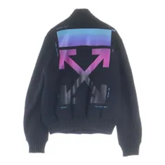 OFF-WHITE (オフホワイト) 18AW Diag Gradient Varsity Jacket グラデーションロゴ ウールヴァーシティジャケット ブラックのサムネイル