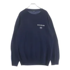 BALMAIN (バルマン) Cashmere Knit Sweater カシミヤニット クルーネックニットセーター ネイビーのサムネイル