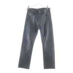 FULLCOUNT (フルカウント) 5 Pocket Zip fly Leather Pants 5ポケットジップフライレザーパンツ レザーストレートパンツ ブラックのサムネイル