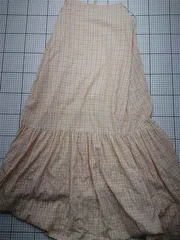 ◇ ⊂ y/m イム ギンガムチェック柄フレアワンピース ベージュ系 Mサイズ レディース E  【1603020014393】