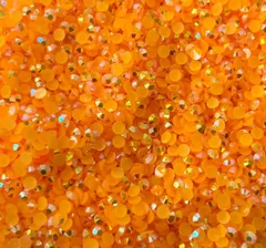 ミルキーストーン　高分子ストーン　ラインストーン　デコストーン 　オレンジ