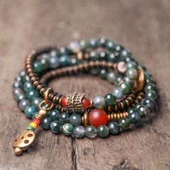 伽羅沈水 木製彫刻ビーズ ネックレス - メルカリ