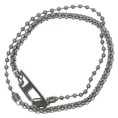 DIESEL (ディーゼル) Dロゴデザイン チェーン ブレスレット DX1473040 シルバー