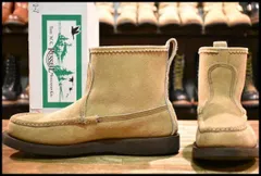 【8.5D 箱付 美品】RUSSELL MOCCASIN ラッセルモカシン ノックアバウト 4070-7 ララミースエード モックトゥ プルオン ブーツ HOPESMORE【GC063】