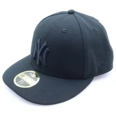 NEW ERA (ニューエラ) 59FIFTY NEWYORK YANKEES ニューヨークヤンキース ロゴ刺繍 ベースボールキャップ 帽子 ブラック 14524645