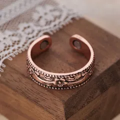  純銅製ジュエリー 純銅磁気ブレスレット  磁気ブレスレット リング 痩身  指輪 銅ブレスレット ハンドメイド 手作り