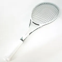 MIZUNO ミズノ D FORCE S-10 ディーフォース 00X ホワイト×ジェードグリーン 軟式 ソフトテニス ラケット ※中古