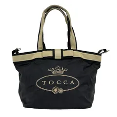 TOCCA(トッカ) ショルダーバッグ - 黒×ベージュ リボン/2way