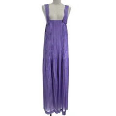 イッセイ ミヤケ ISSEY MIYAKE  PLEATS PLEASE ISSEI プリーツサロペットパンツ P31JI395 パープル ポリエステル レディース サロペットのサムネイル