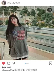 ミルクココア ヴィンテージ 星条旗 チャコール チャコール グレー グレー スウェット PIGMENT