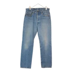 90年代 USA製 Levi's リーバイス 501 デニムパンツ ブルー(メンズ W33 L32)中古 古着 X5460