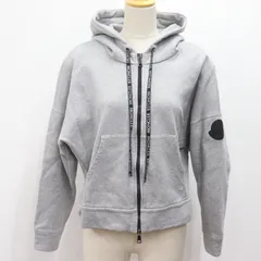 IT852IWZBJ3M 国内正規品 MONCLER モンクレール MAGLIA CARDIGAN スウェット パーカー ジップアップ ダブルジップ フーディ グレー レディース S
