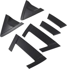 CustomDivine ホンダ 用 リア ドア ハンドル カバー ヴェゼル RV系 VEZEL HRV XRV 22 ドアバイザー 非装着車 専用 ガーニッシュ 外装 カスタムパーツ 社外品 (カーボン柄)